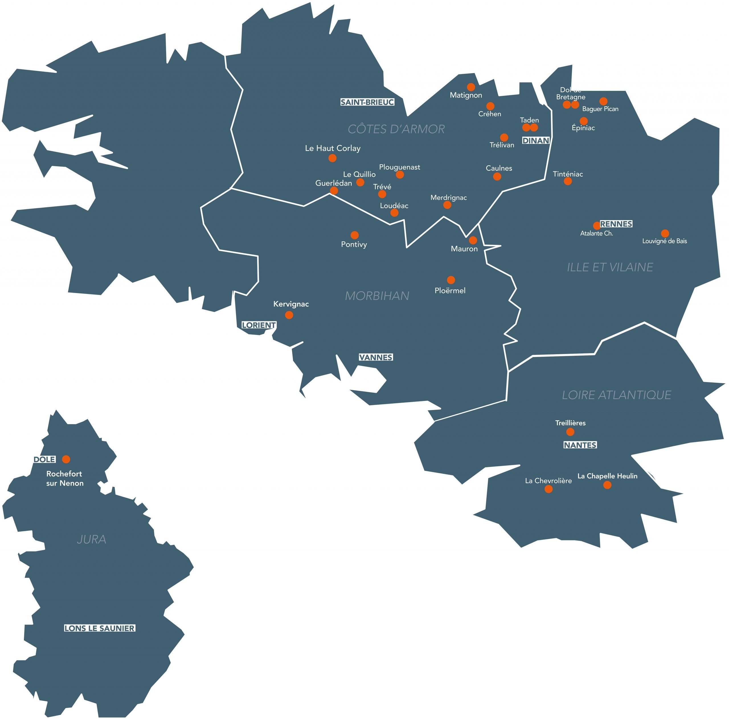 Carte des EAJE Les Crèches de AL !