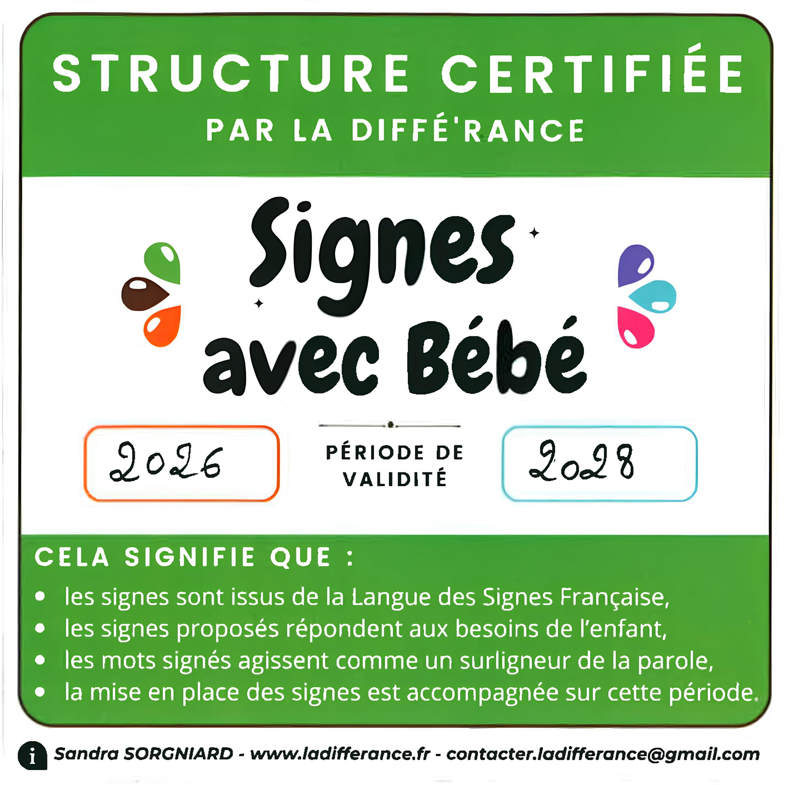 Label Signes avec bébé