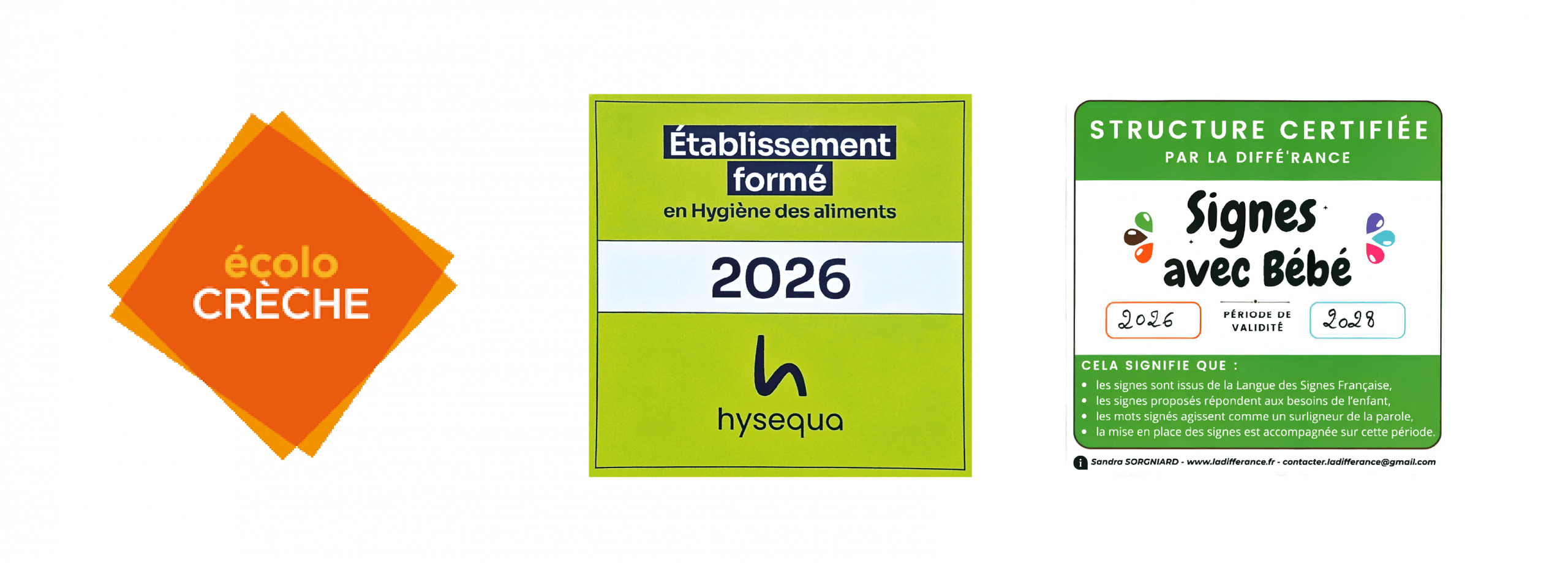 Labels de nos crèches